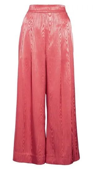 Veronica Beard Leonor Floral Print Linen Blend Crop Wide Leg Pants Melon 10 NWT thumbnail 1