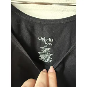Ophelia Roe Black Shaping Tank Top Stretch Nylon Layering Cami thumbnail 2
