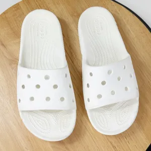 Crocs Classic Perforated Slide Sandals White 5‎ Mens 7 Womens thumbnail 2