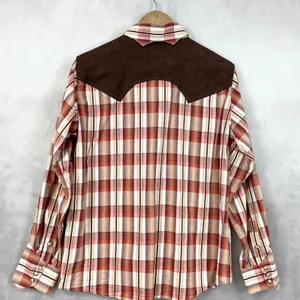 B&D Panhandle Slim Women Western Shirt Large‎ Plaid Pearl Snap Cowgirl Rodeo Y2K thumbnail 4