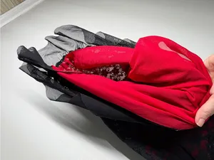 Y2K Arianne Black Red Lace Slip Dress Whimsigoth Dark Romantic Goth Femme Fatale thumbnail 5