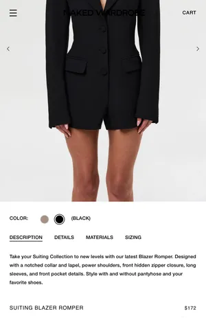 Naked Wardrobe Romper Black thumbnail 3