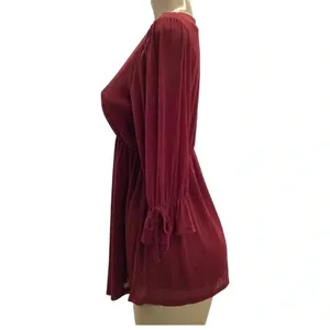 Siren Lily Maternity Shimmery Top with elastic and ties on sleeves New thumbnail 4