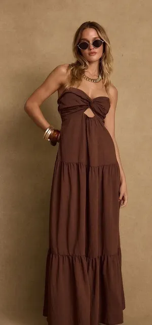 12th tribe strapless maxi dress thumbnail 1
