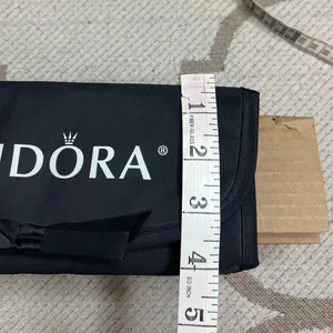 PANDORA Black Roll-Up Foldable Jewelry Travel Case 4 Zip Pockets Organizer thumbnail 3