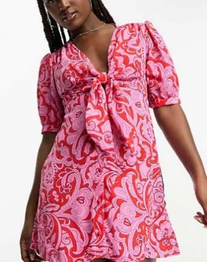 Asos Women's Pink Dress thumbnail 1