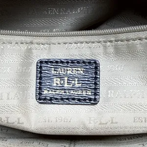 Ralph Lauren Newbury Modern Pocket Tote Shoulder Bag‎ Black Textured Leather thumbnail 11