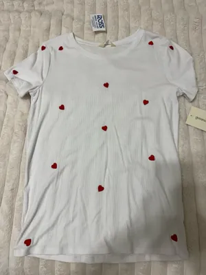 & Other Stories White with red heart shirt thumbnail 1