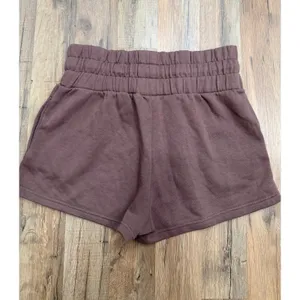 Relaxx Brown Fleece Lounge Shorts Women's XL Drawstring Cozy Cotton Blend‎ thumbnail 4