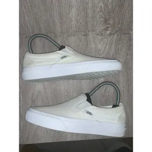 Vans Classic Slip-On‎ Unisex Shoes White Women's Size 6 Casual Skate Sneakers thumbnail 4