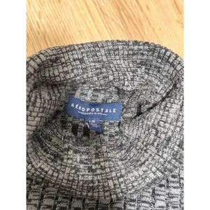 Aeropostale Womens‎ Gray Space Dye Turtleneck Ribbed Knit Sweater Size Large thumbnail 3