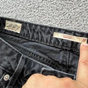 Levis Women W27 L30 Wide Leg Jeans Washed Black 100% Cotton A3566-0000 thumbnail 9