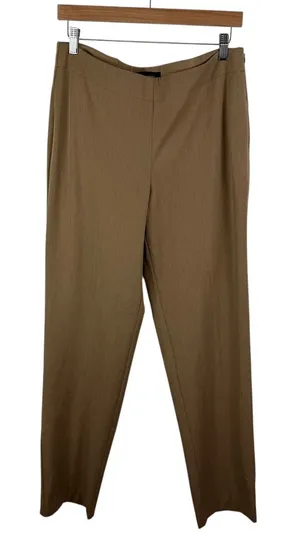 Talbots Heritage Pants Size 10L Brown Trousers‎ Straight Leg Office Career Work thumbnail 1