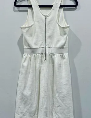 Madewell Pierside Zip Back Sleeveless Dress White Size XS thumbnail 3