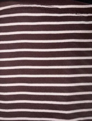 Striped Tube Top Brown Size M thumbnail 3