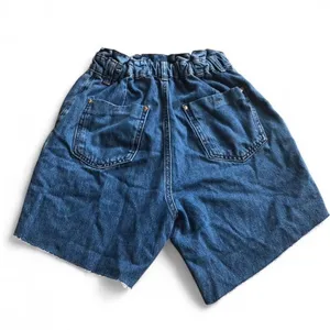 Zara Women's short Blue 100% Cotton with elastic waist Size 2 thumbnail 2