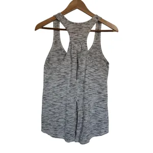 Lululemon Gray Space‎ Dye Racerback Tank Top Open Back Split Detail Womens Small thumbnail 5
