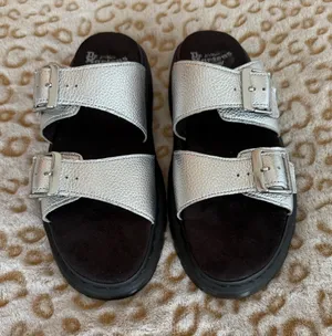 Dr Martens Josef Metallic Leather Slide Sandals Women's Size: 10 thumbnail 3