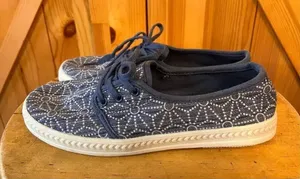 Rocket Dog Lace Up Athletic Walking Shoe Womens Size 5.5 Blue White thumbnail 1