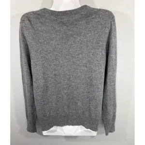 Quince Gray 100% Mongolian Cashmere Crew Neck Sweater Women M NWT Luxury Basic thumbnail 4