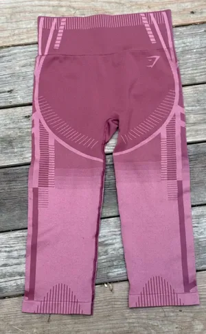 Gymshark Geo Seamless Leggings Rose Pink Red Booty size M thumbnail 1