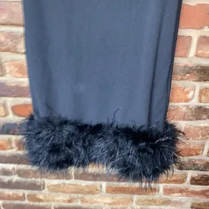 NWOT Lulu's Fancy Behavior Black Bustier Strapless Feather Midi Dress Size Small thumbnail 5