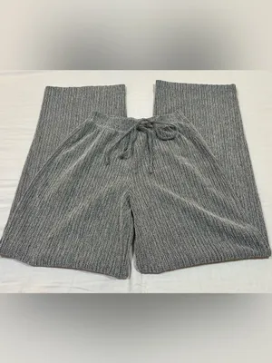 Zara Gray Ribbed Drawstring Pants thumbnail 2