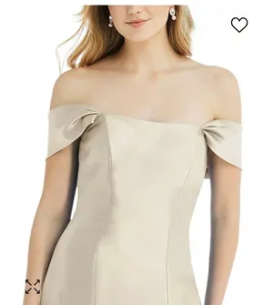 Bow-Back Off-The-Shoulder Gown thumbnail 3