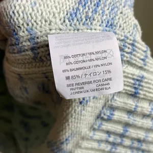 J.Crew Speckled Cotton Sweater (Sz XL) Sky Cabana Space Dye Blue thumbnail 7