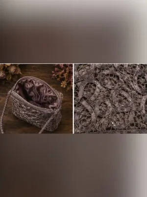 Gorgeous vintage inspired handmade lace inspired open work evening bag thumbnail 3