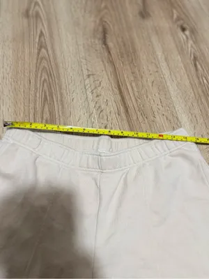 Aerie Sweat Shorts Women's S Cream Raw Hem High Waist Pull On French Terry thumbnail 5