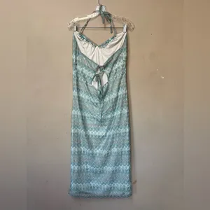 Wild Fable XL Blue Pastel Crochet Halter Midi Dress Boho Beach thumbnail 4