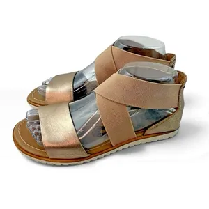 *SOREL Shoes Woman’s Size 6 Gold Tan Metallic Ella II Leather Strappy Sandals thumbnail 7