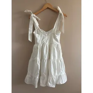 Lulus Tier-ly Delightful White Tie-Strap Tiered Bustier Mini Dress Size XS Bride thumbnail 5