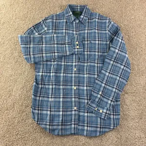 Lauren Ralph‎ Lauren Linen Plaid Shirt Womens S Blue Long Sleeve Button Preppy thumbnail 9