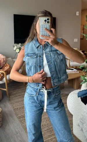 Bootbarn Denim Vest Blue Size XS thumbnail 2