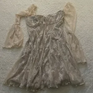 NWOT House of cb ANALISSA Vintage Cream Lace Corset Dress in long. Size Large+ thumbnail 7