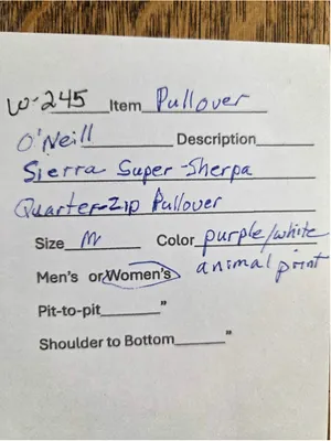 O’Neill Women’s Sierra Super Sherpa Quarter-Zip Pullover Purple Animal Medium W thumbnail 5