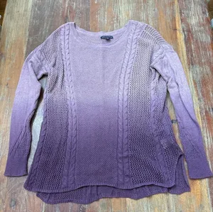American Eagle Outfitters Purple Ombre Crew Neck Sweater Small thumbnail 1