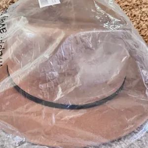 NWT Lanzom Retro Wide Brim Floppy Panama Hat‎ Belt Buckle Wool Fedora Hat thumbnail 4