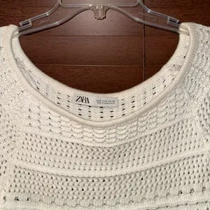NWOT Zara White Knit Long Sleeve Knee-Length Square-Neck Dress 3433/003/250 thumbnail 11