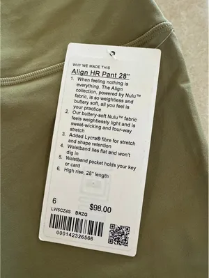 Lululemon Align High-Rise 28” Bronze Green Size 6 NWT thumbnail 4