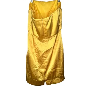 Delaru‎ Strapless Dress Yellow Size 4 thumbnail 4