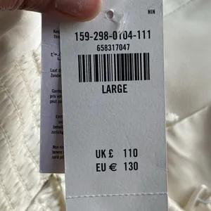 Abercrombie & Fitch ivory Camille slit maxi dress L NWT occasionwear party thumbnail 2