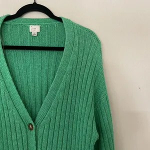 A New Day Green Ribbed Women's Sweater Size L thumbnail 3