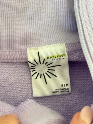 OFFLINE by Aerie Cropped Sweatshirt Quarter-Zip small thumbnail 6