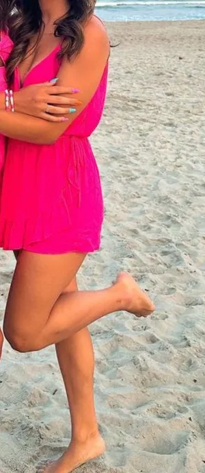 Altar'd State Hot Pink Romper thumbnail 1