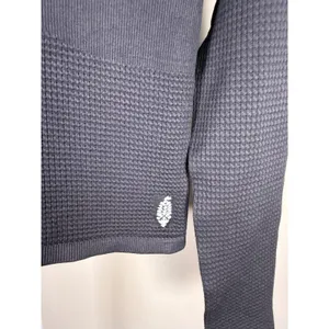 FP‎ Movement Free People Bail Out Long Sleeve Henley Open Back Top Black M/L thumbnail 4