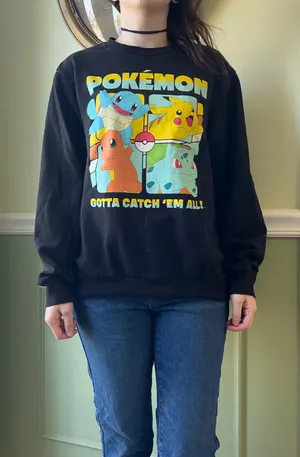 Pokémon black crew neck sweatshirt thumbnail 1