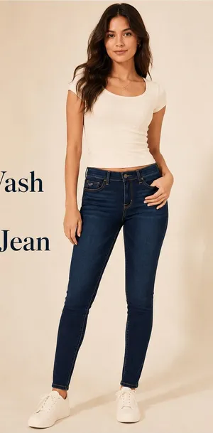 Hollister Stretch Dark Wash Denim Skinny‎ Jean thumbnail 1